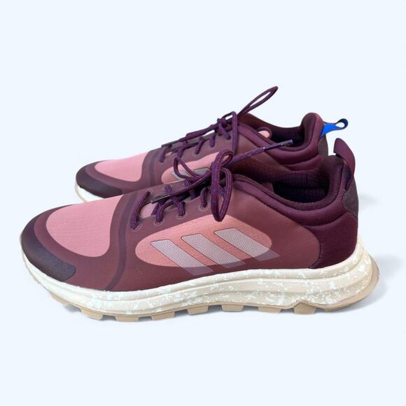 Adidas Response Trail X Running Shoes Sneakers Maroon Raw Pink Linen Women's 9.5 - Picture 1 of 9